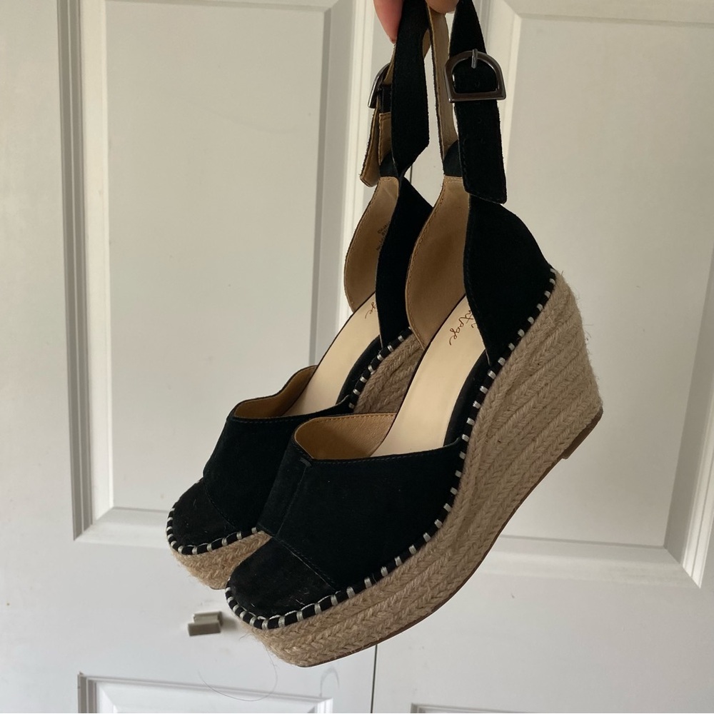 Black Wedge Espadrilles